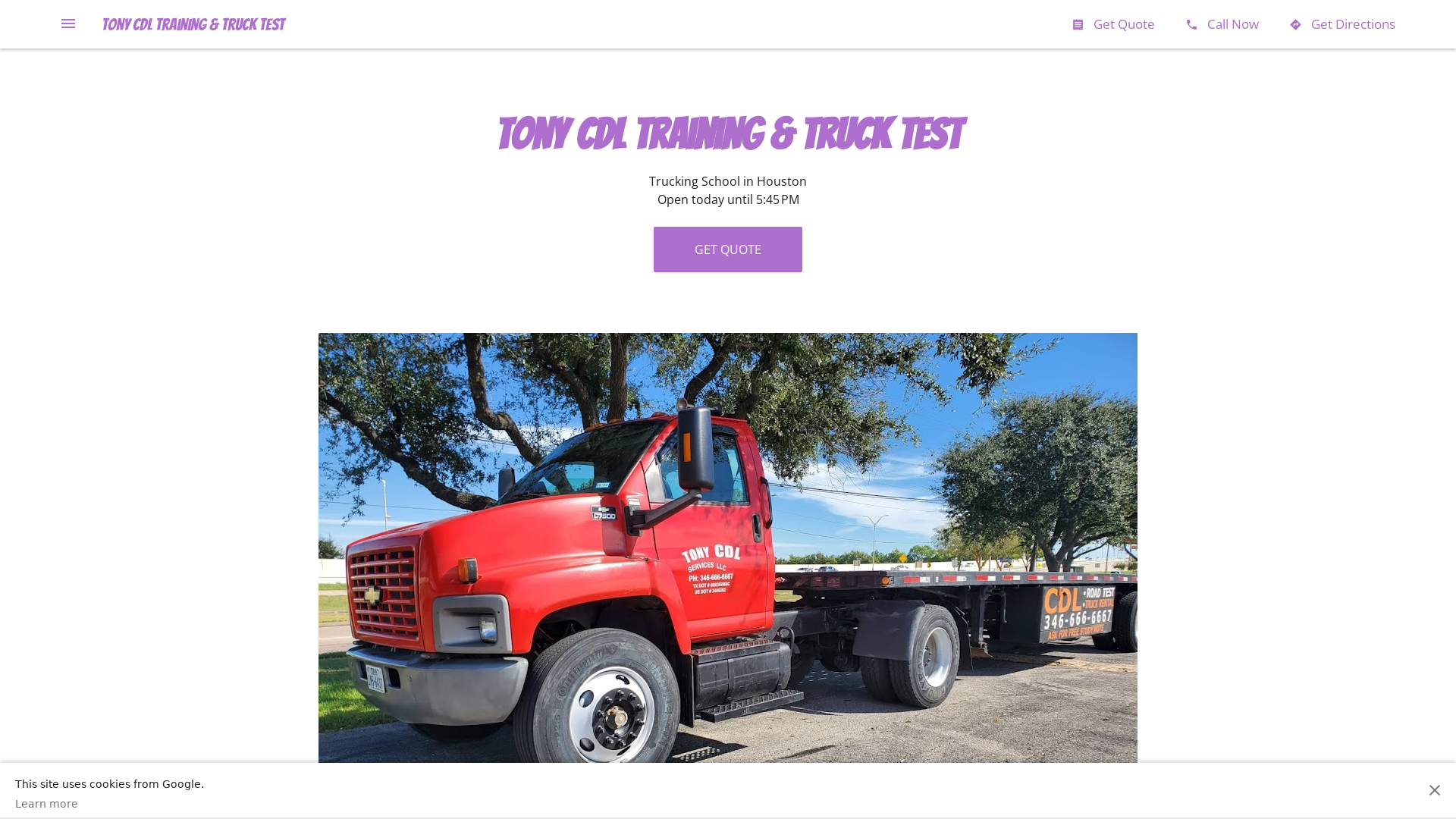 Tony CDL Training & Truck Test